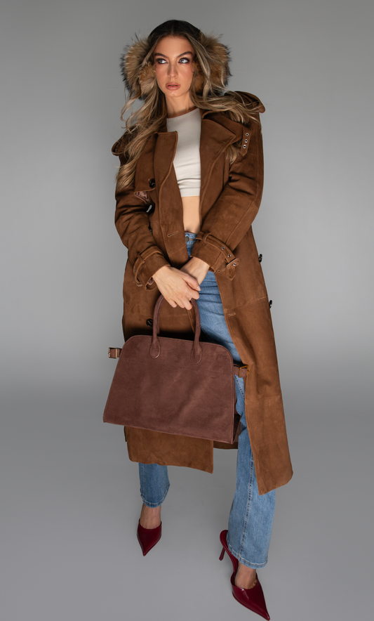 Constance Suede Trench Coat